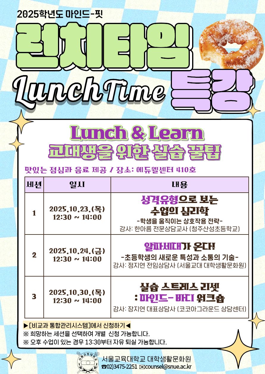 세션 1 (골든성격유형검사 실시) 교사와 학생 간 성격유형 별 의사소통 방법 연습 성격유형 별 자신에게 적합한 수업전략 개발 성격 강점을 교직생활에 효과적으로 발휘하는 법