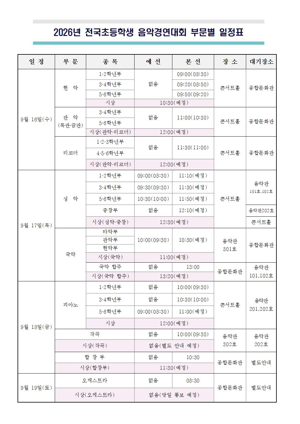제60회 전국초등학생 음악경연대회